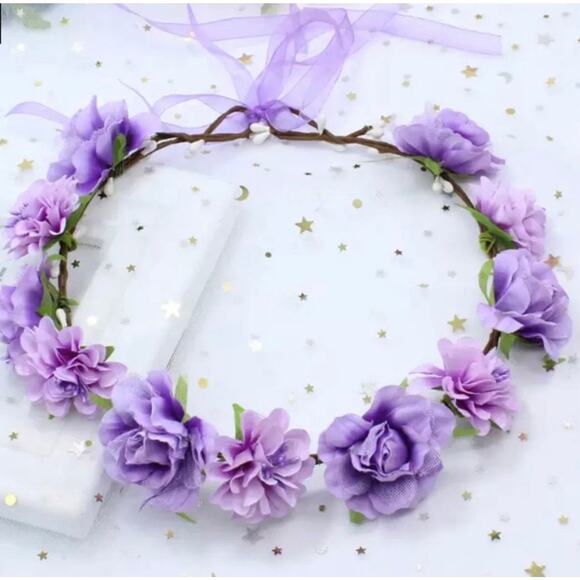 Handmade Accessories - Handmade Purple Floral Tiara